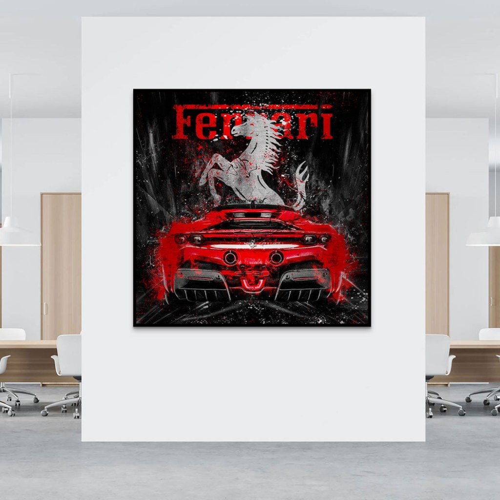 Ferrari SF90 Abstrakt Alu Gebürstet INGALERIE