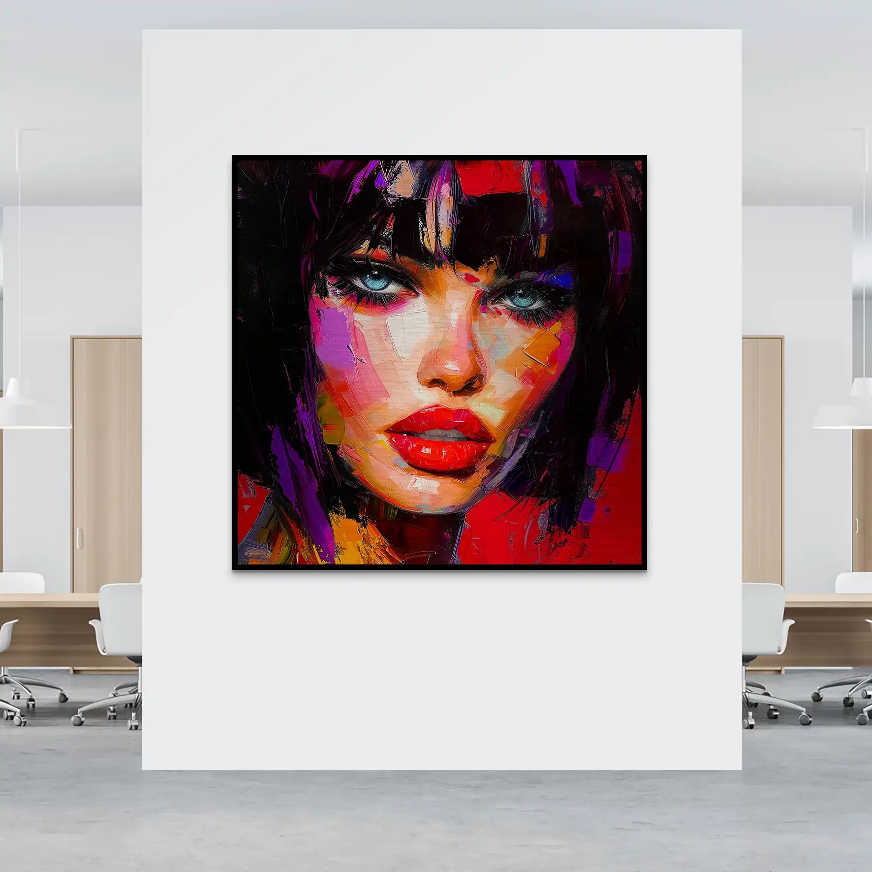 Abstrakt Red Beauty Alu Gebürstet Bild INGALERIE