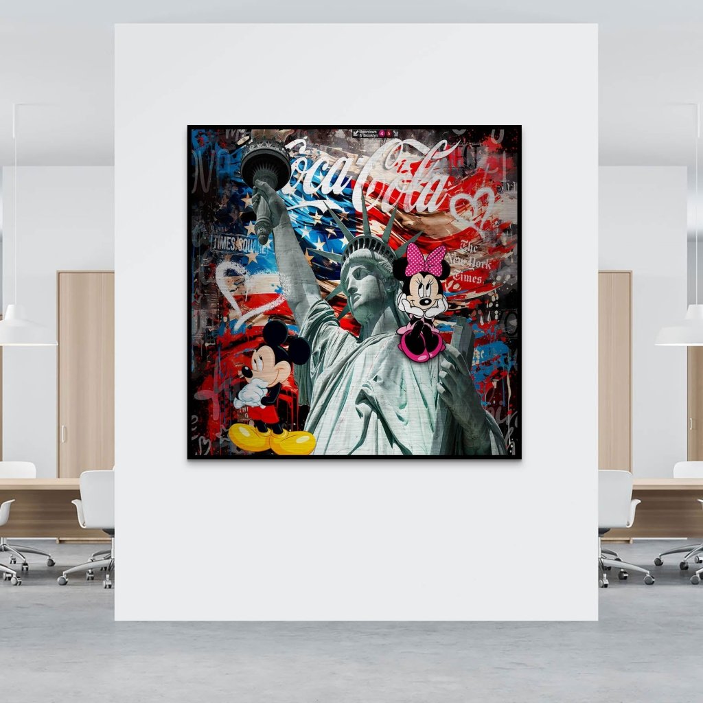 Micky USA Pop Art Alu Gebürstet INGALERIE
