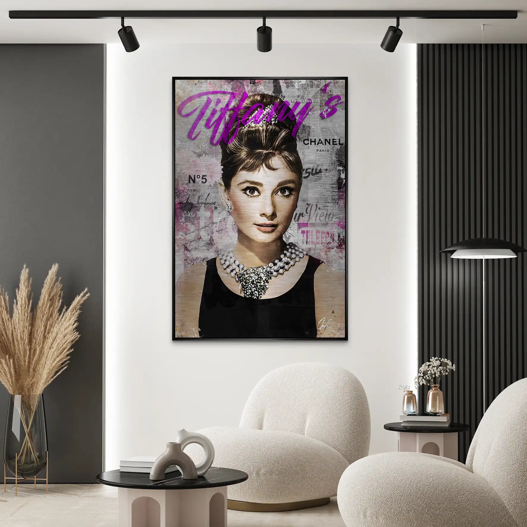 Audrey Tiffany Purple Art Alu Gebürstet Bild INGALERIE
