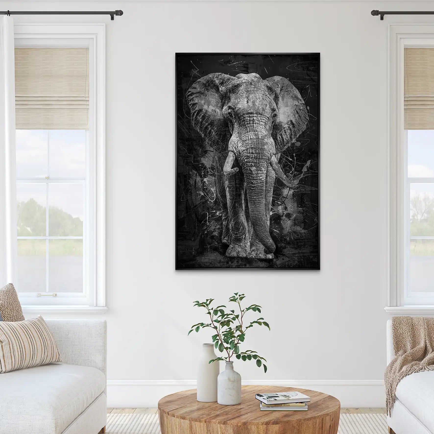 Elefant Abstrakt AluDibond Gebürstet INGALERIE