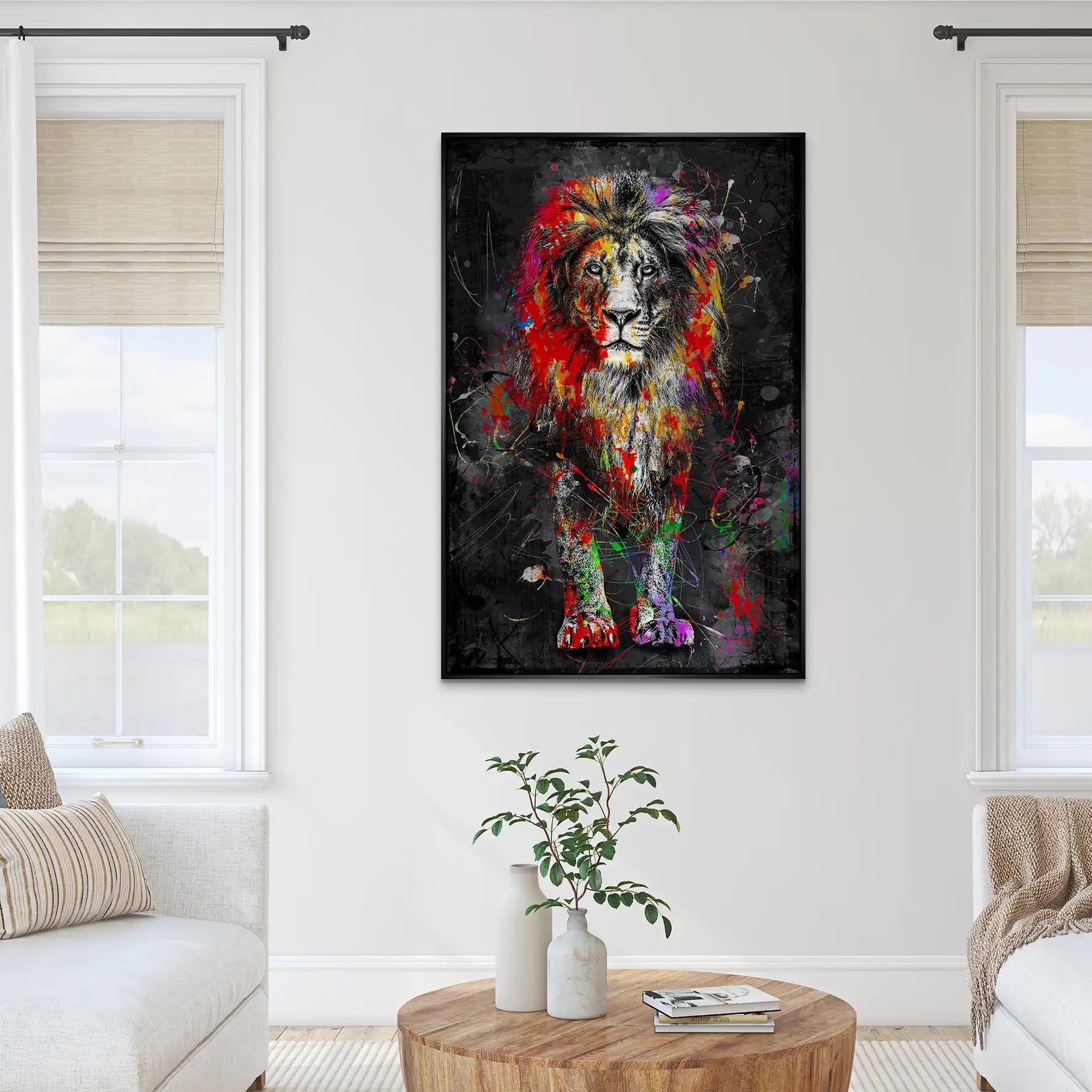 Löwe Abstrakt AluDibond Gebürstet INGALERIE