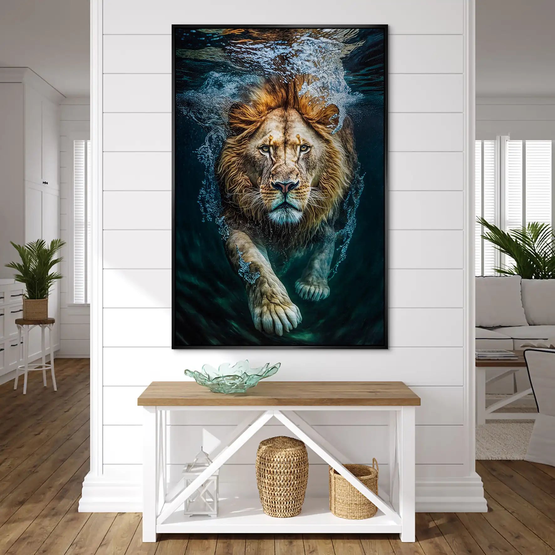 Diving Lion AluDibond Gebürstet INGALERIE