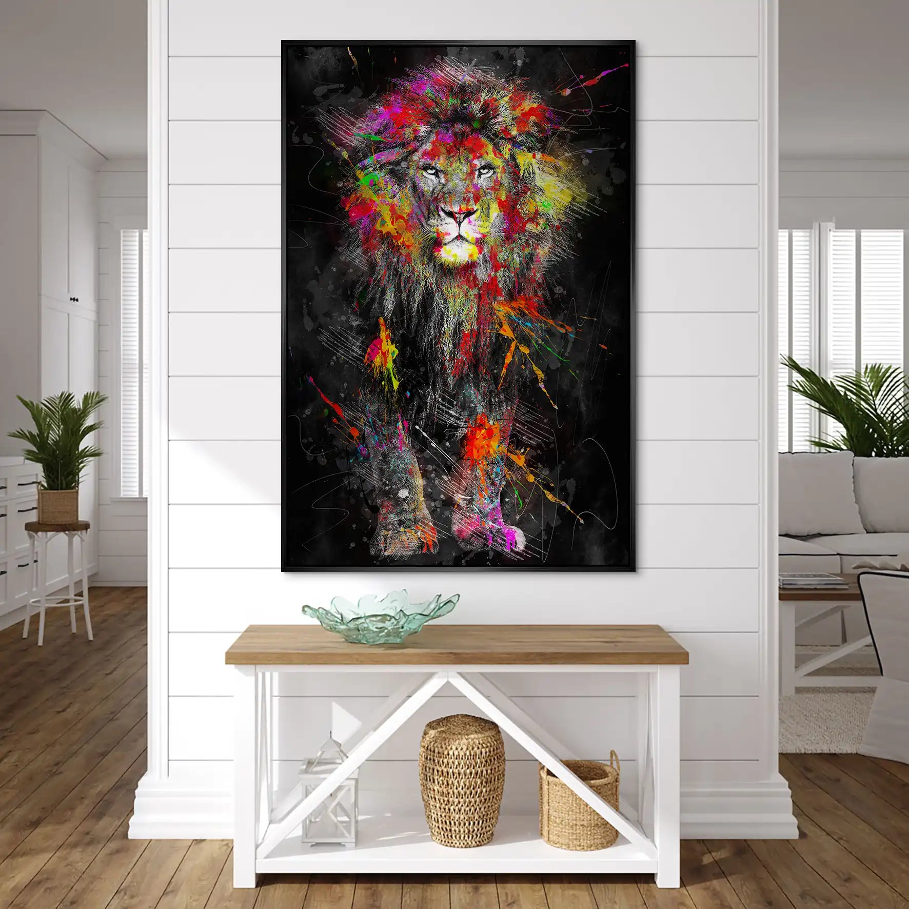 Lion Color Splash AluDibond Gebürstet INGALERIE