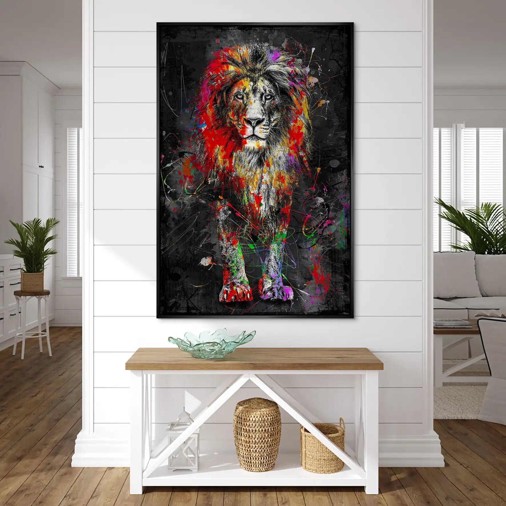 Löwe Abstrakt AluDibond Gebürstet INGALERIE