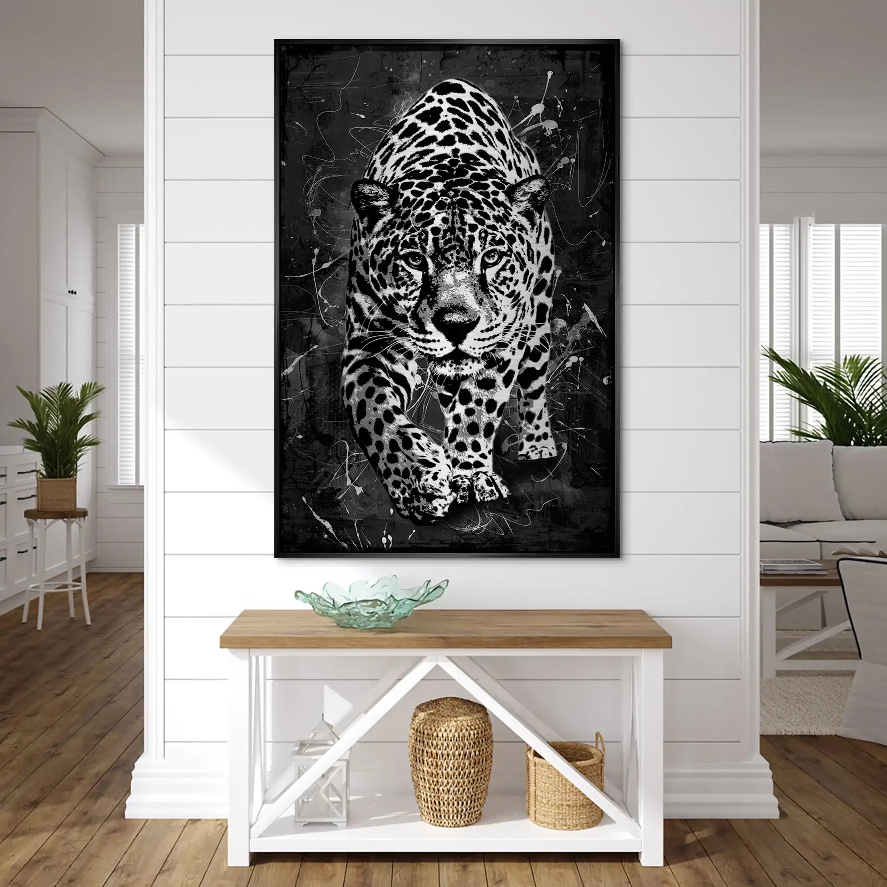 Leopard Abstrakt Black Style AluDibond Gebürstet INGALERIE