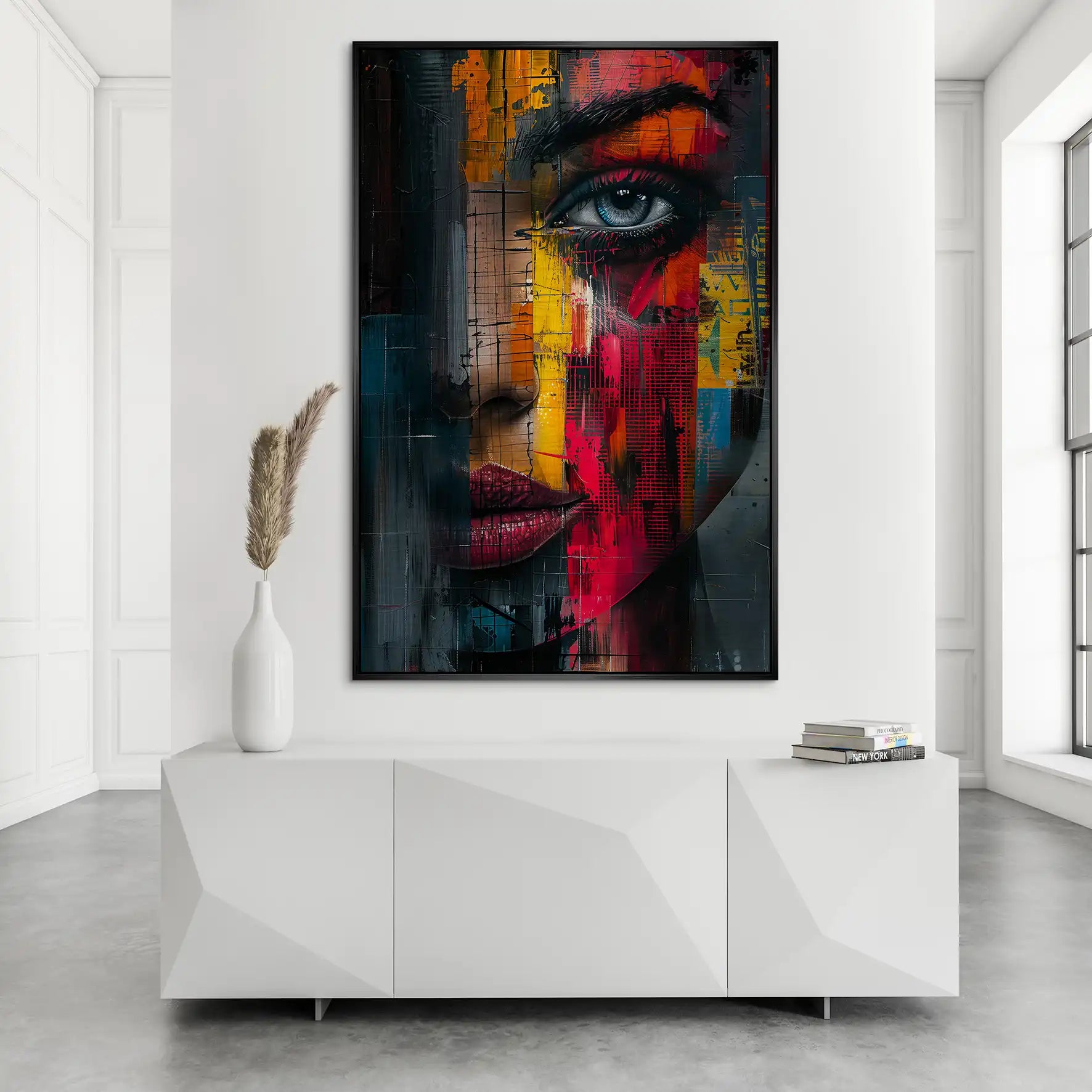 Beauty Face Abstrakt Alu Gebürstet Bild INGALERIE
