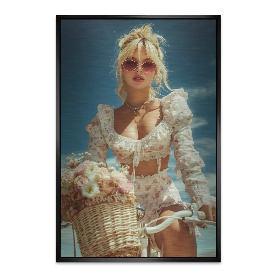 Blütenmädchen Alu Dibond Bild gebürstet