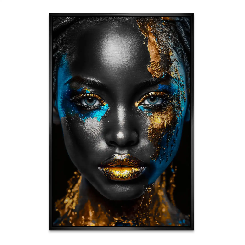 Black Gold Woman AluDibond Gebürstet INGALERIE