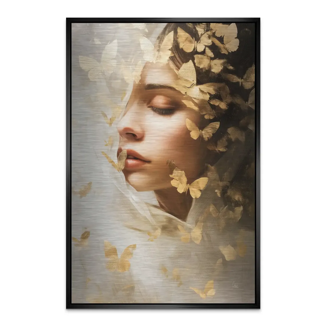 Whisper of Butterflies Alu Dibond Bild gebürstet - INGALERIE | Dein Onlineshop für moderne Wandbilder