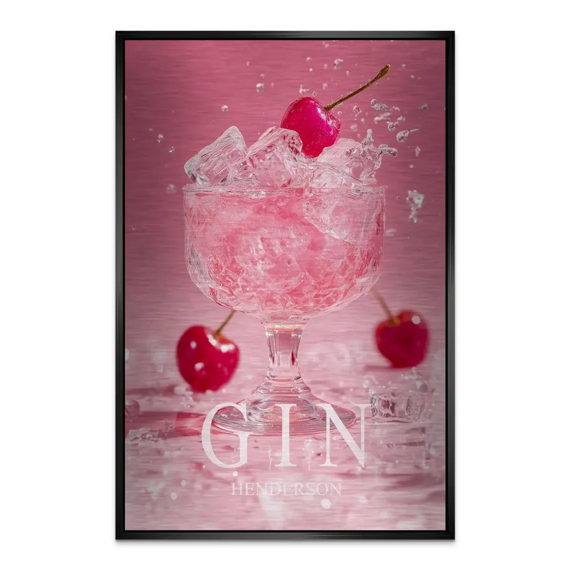 Gin Rosé Alu Dibond Bild gebürstet