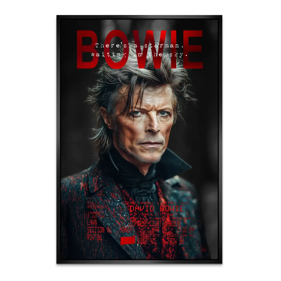 Bowie Starman Alu Dibond Bild gebürstet