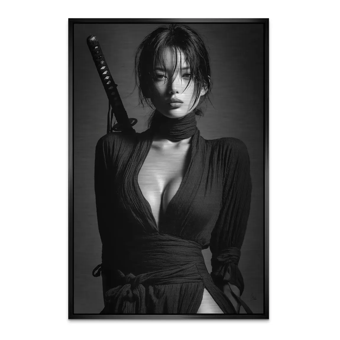 Silent Katana Alu Dibond Bild gebürstet