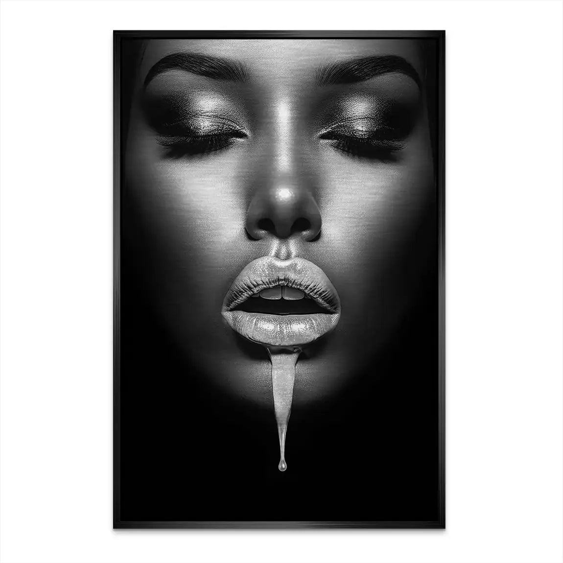 Silver Lips Nr.4 AluDibond Gebürstet INGALERIE
