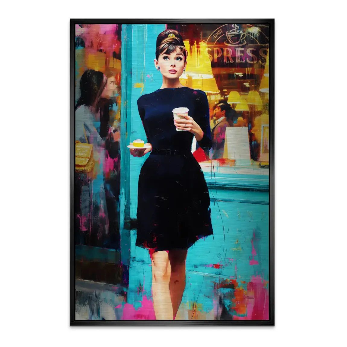Audrey Hepburn Frühstück mit Stil Alu Gebürstet INGALERIE