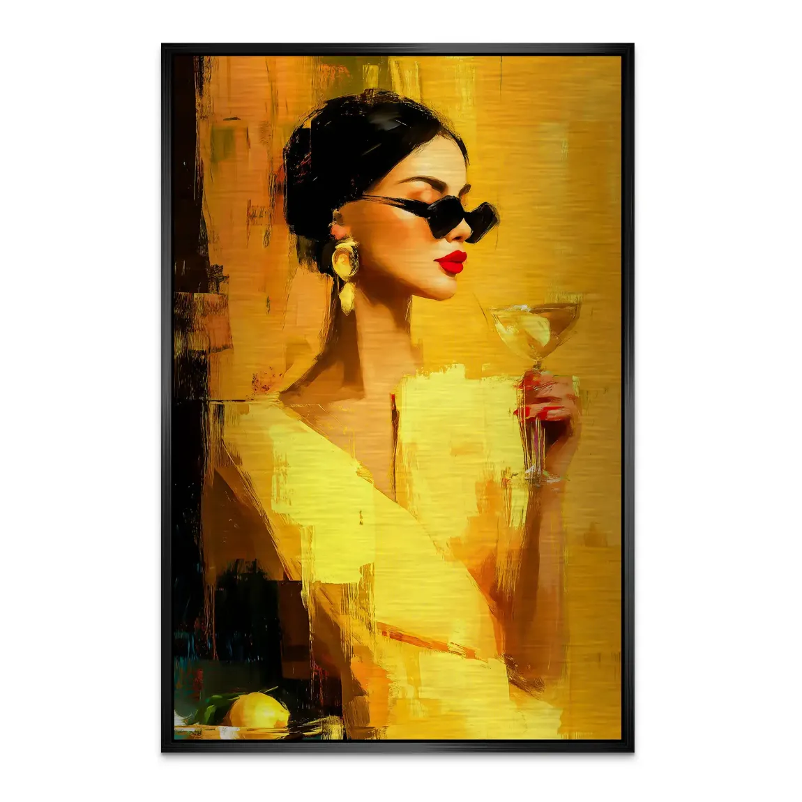 Golden Luxe Martini Alu Dibond Bild gebürstet INGALERIE