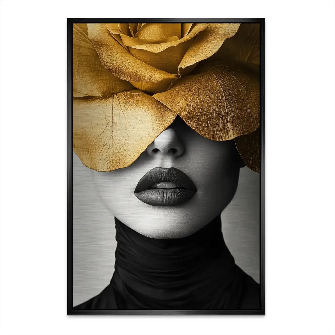 Beauty Flower Face Alu Gebürstet Bild INGALERIE