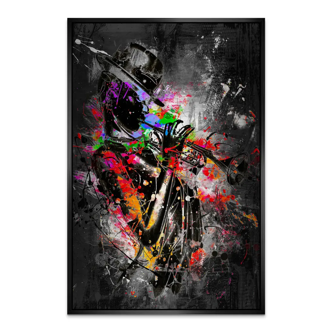 Color Jazz Trompete Alu Dibond Bild gebürstet