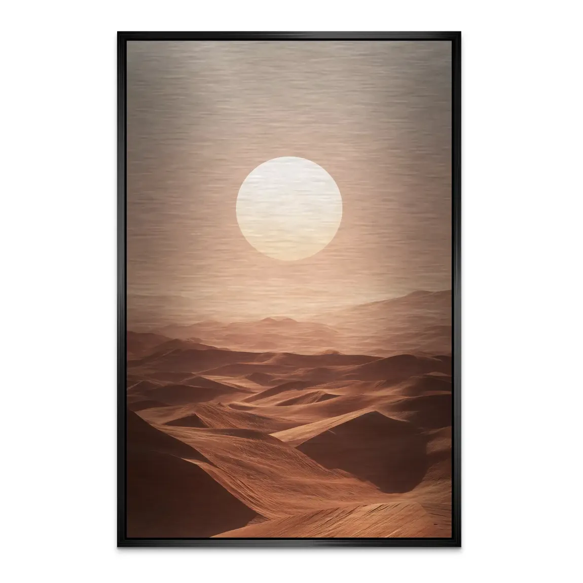 Goldene Wüste Alu Dibond Bild gebürstet