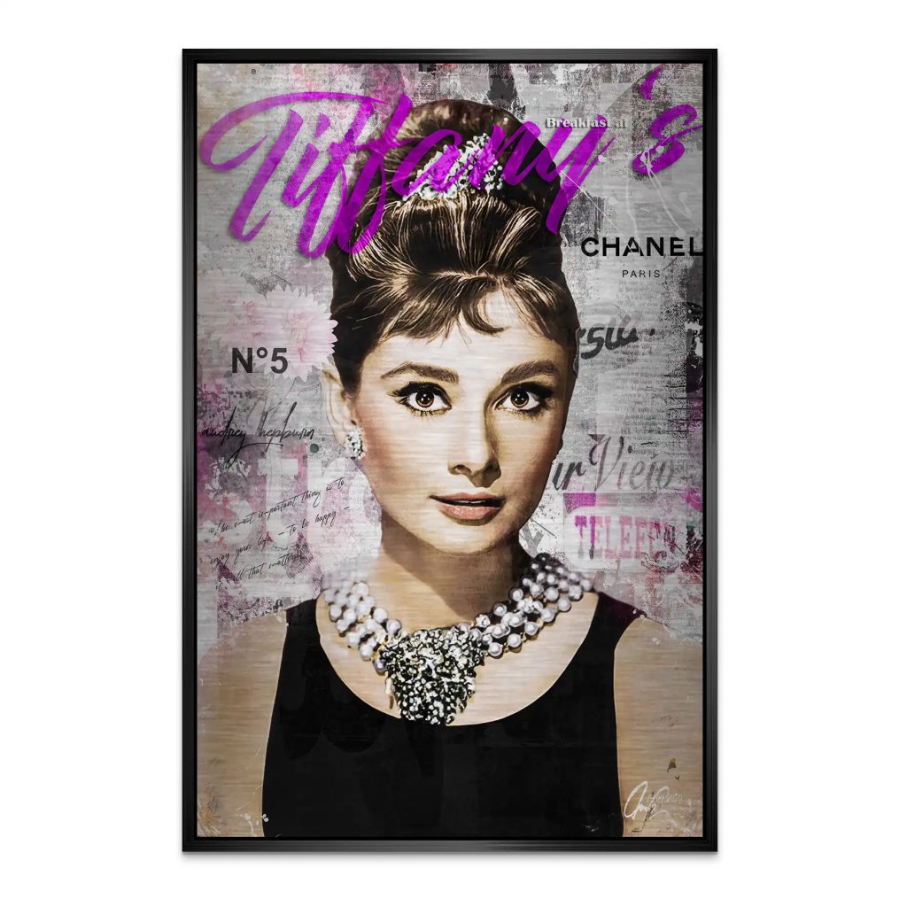 Audrey Tiffany Purple Art Alu Gebürstet Bild INGALERIE