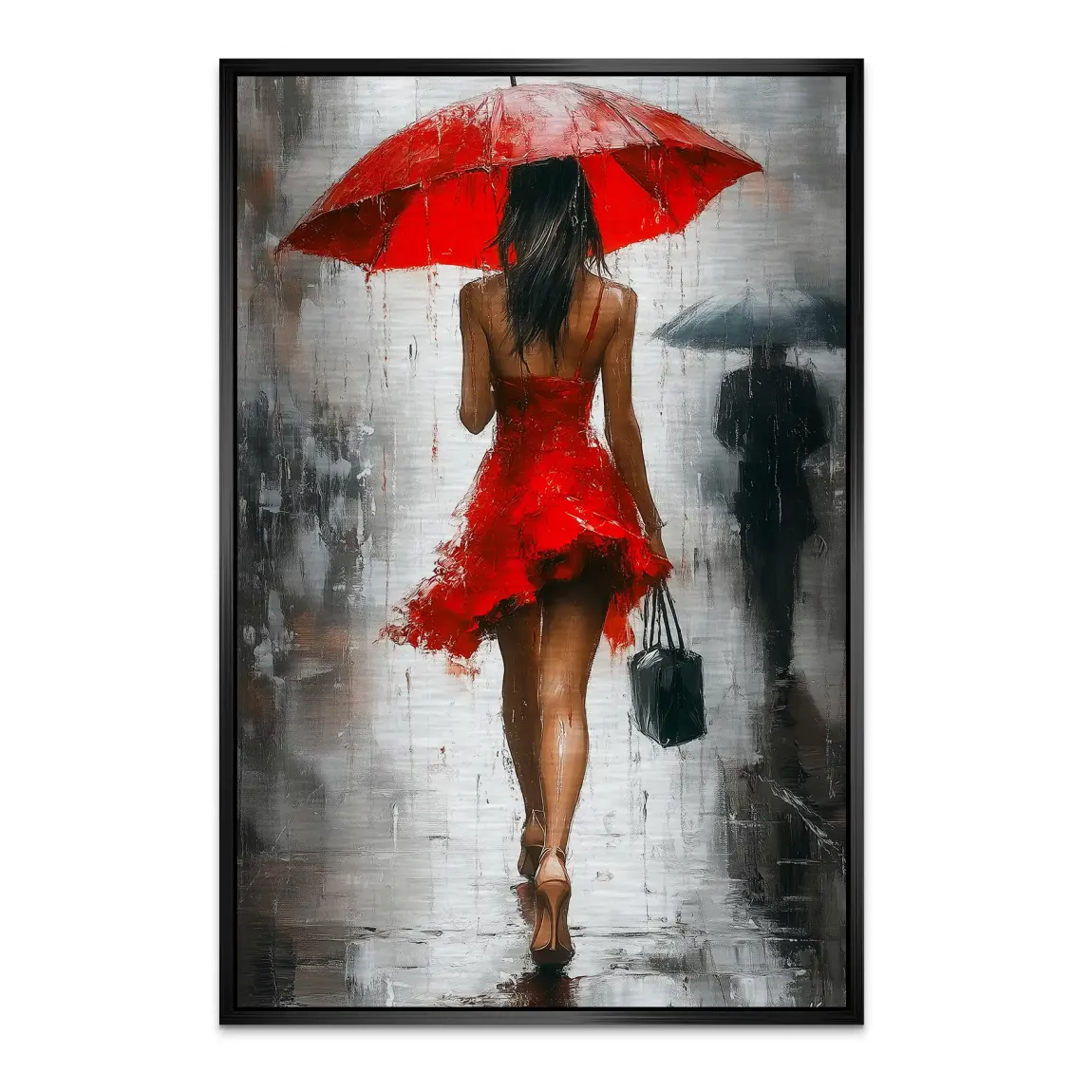 Walk in the Rain Alu Dibond Bild gebürstet