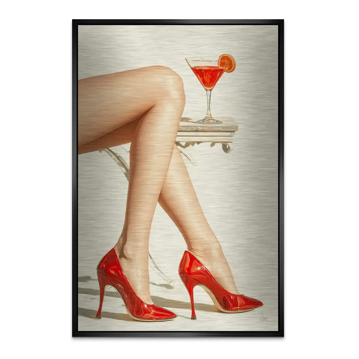 Red Heels Delight Alu Dibond Bild gebürstet