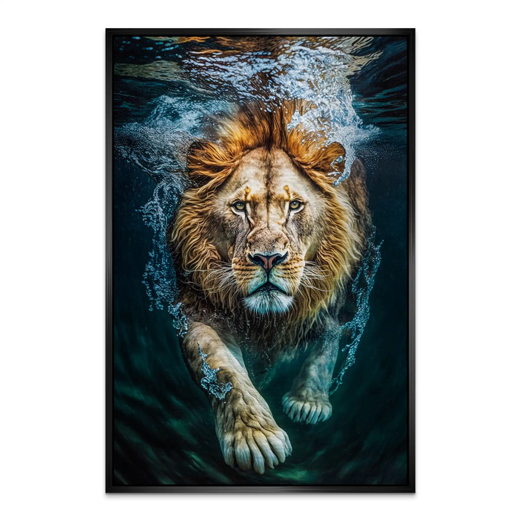 Diving Lion AluDibond Gebürstet INGALERIE