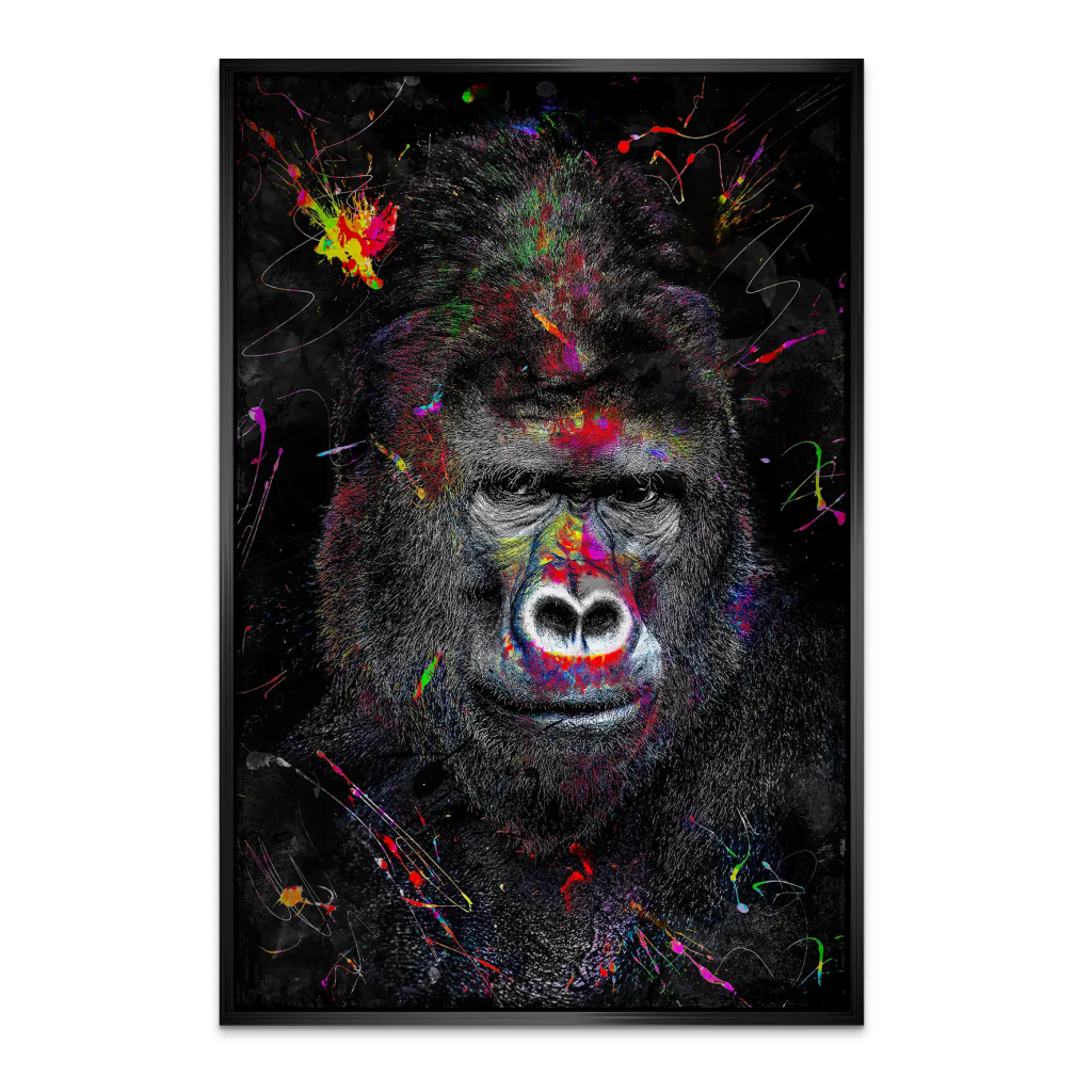 Gorilla Abstrakt Color Style AluDibond Gebürstet INGALERIE