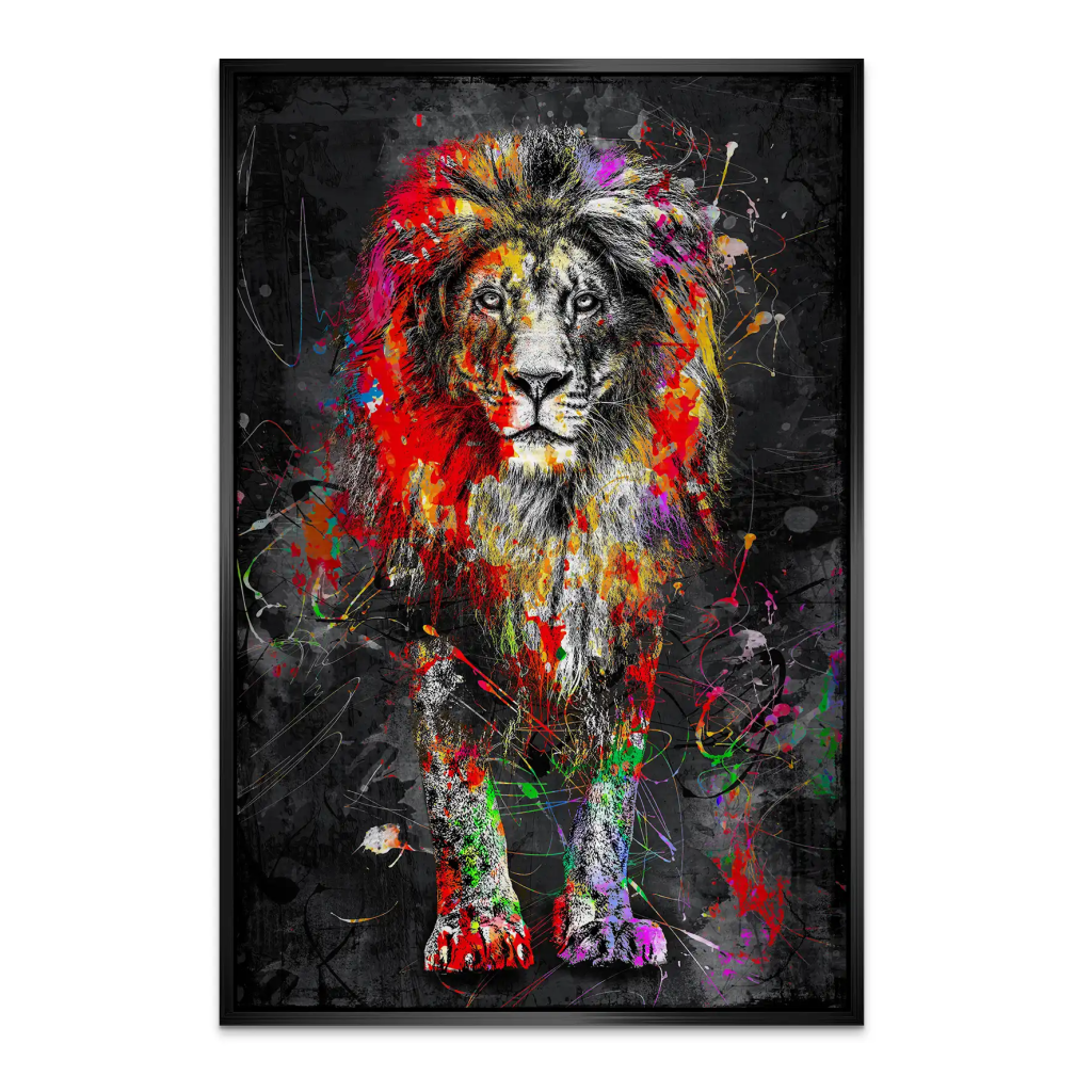 Löwe Abstrakt AluDibond Gebürstet INGALERIE