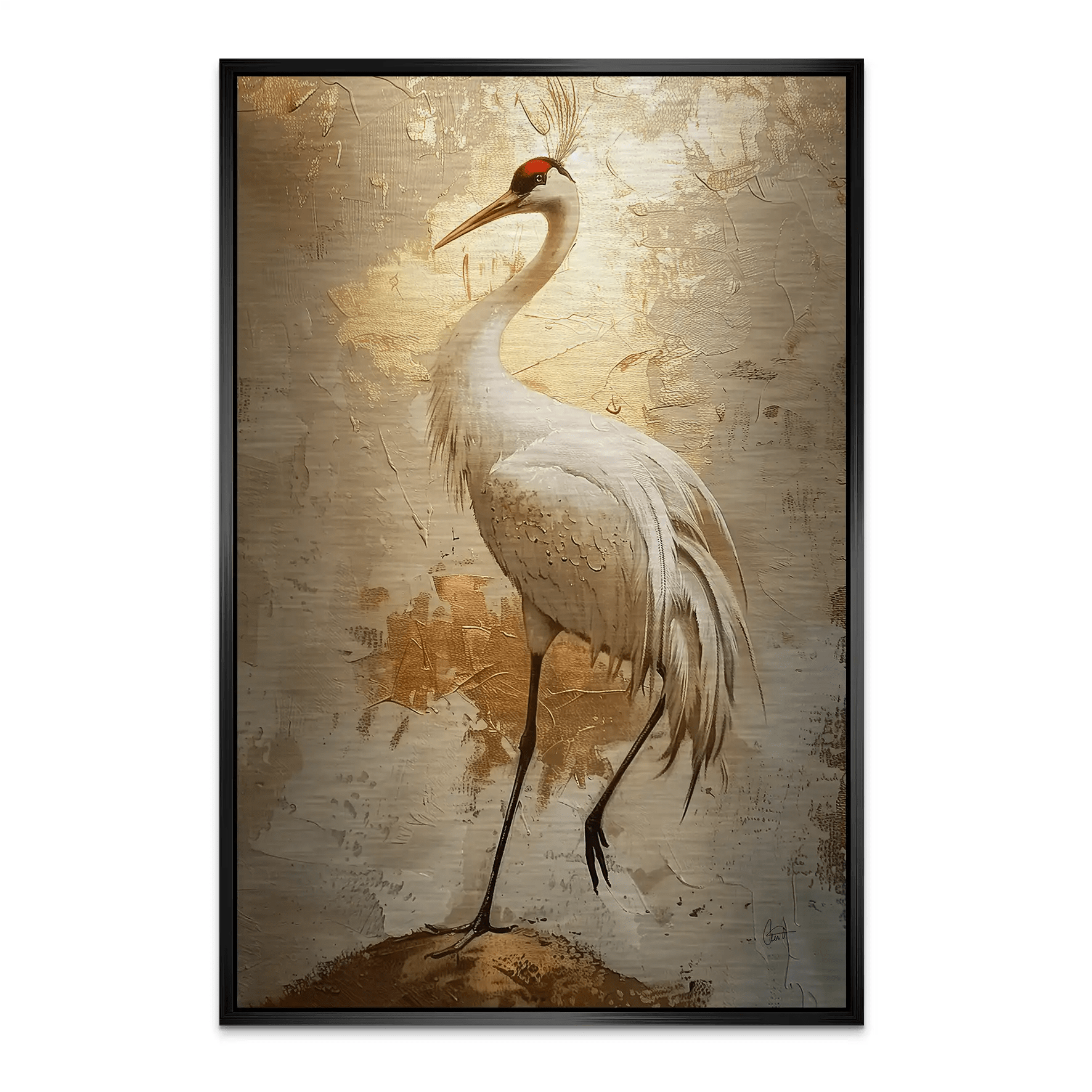 Kranich Modern Art AluDibond Gebürstet INGALERIE