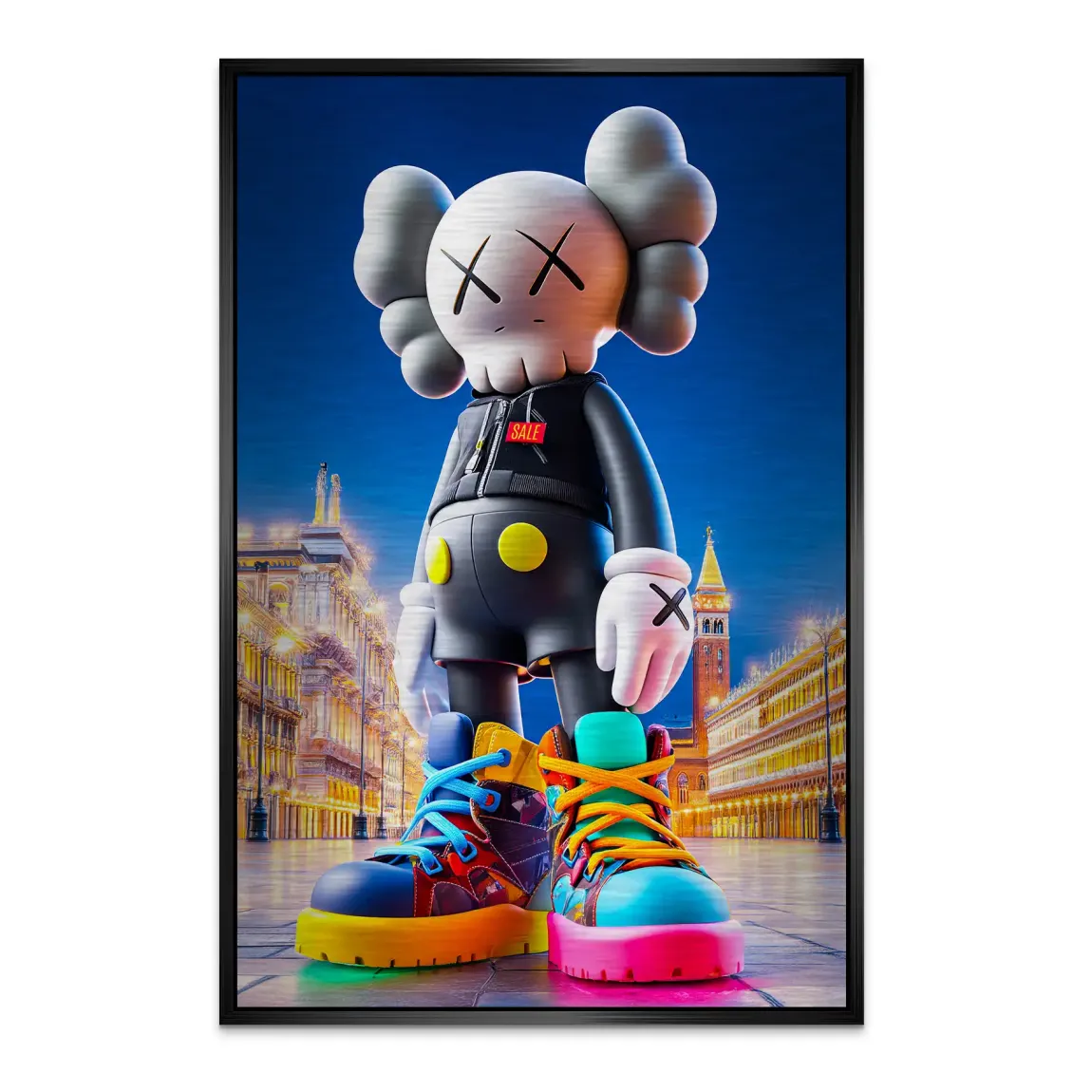 Kaws Pop Art Alu Dibond Bild gebürstet INGALERIE