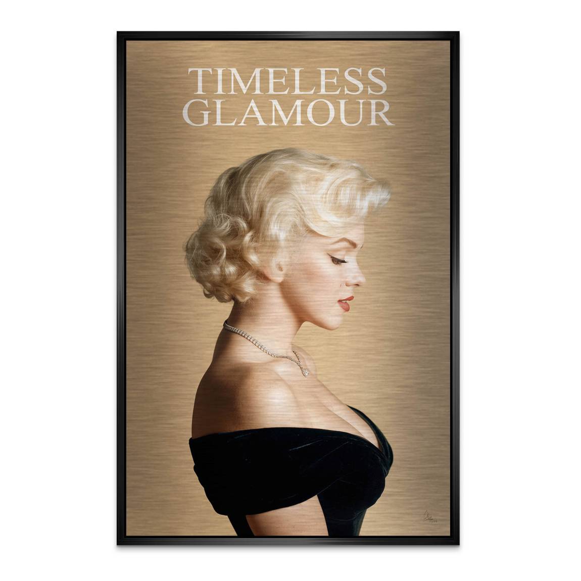Marilyn Monroe Glam Allure Aluminiumbild gebürstet