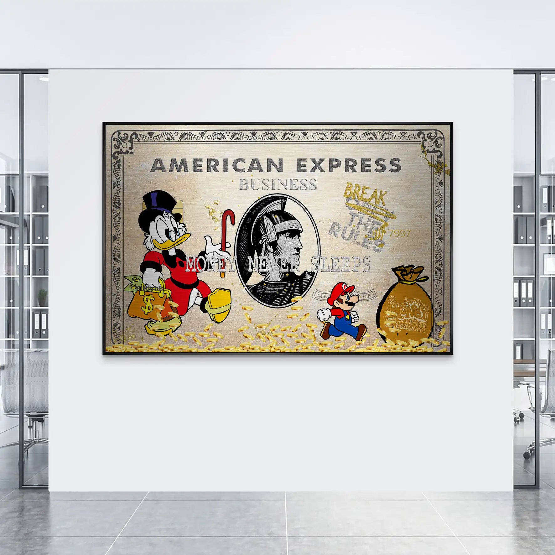 Dagobert Retro Amex AluDibond Gebürstet INGALERIE