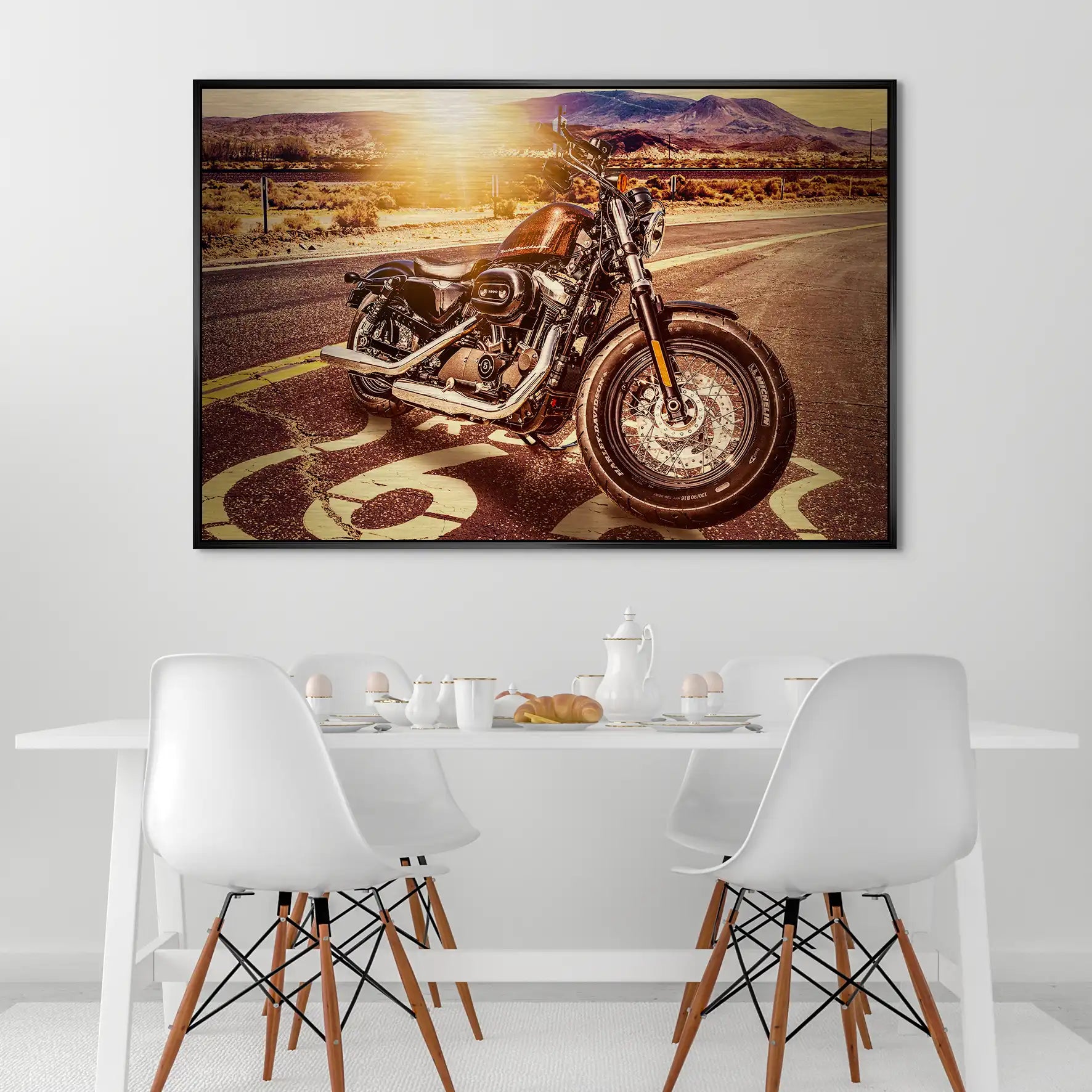 Harley Road Heritage auf gebürstetem Aluminium INGALERIE