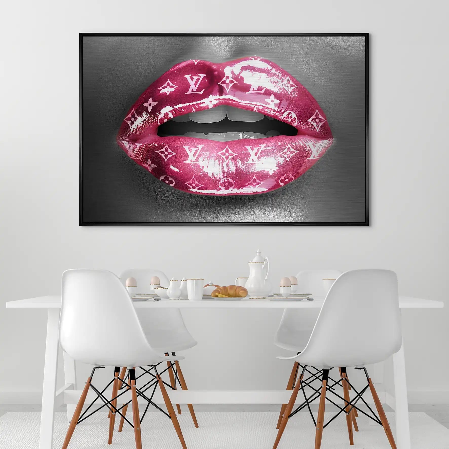 Pink Louis Lips AluDibond Gebürstet INGALERIE