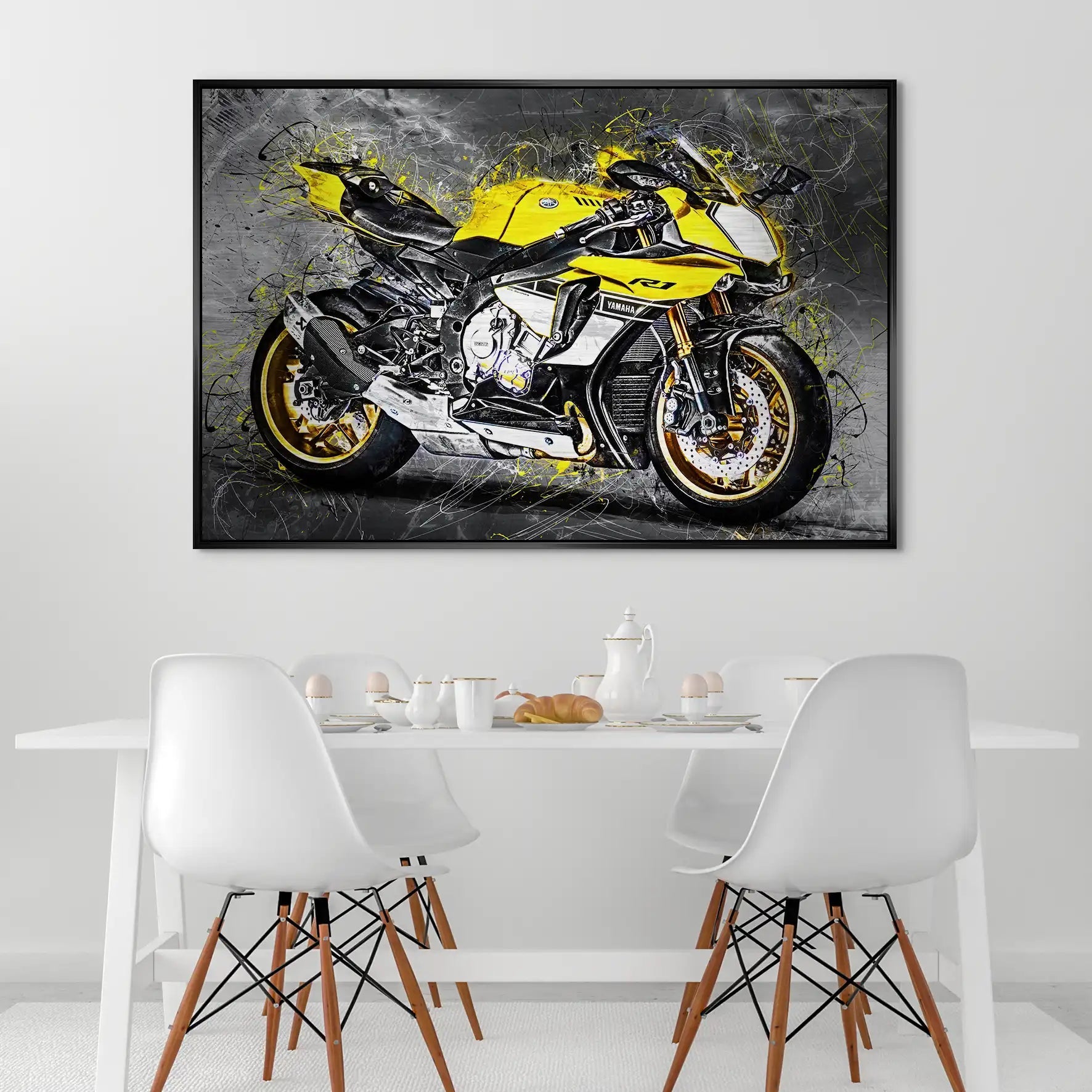 Yamaha R1 Abstrakt AluDibond Gebürstet INGALERIE