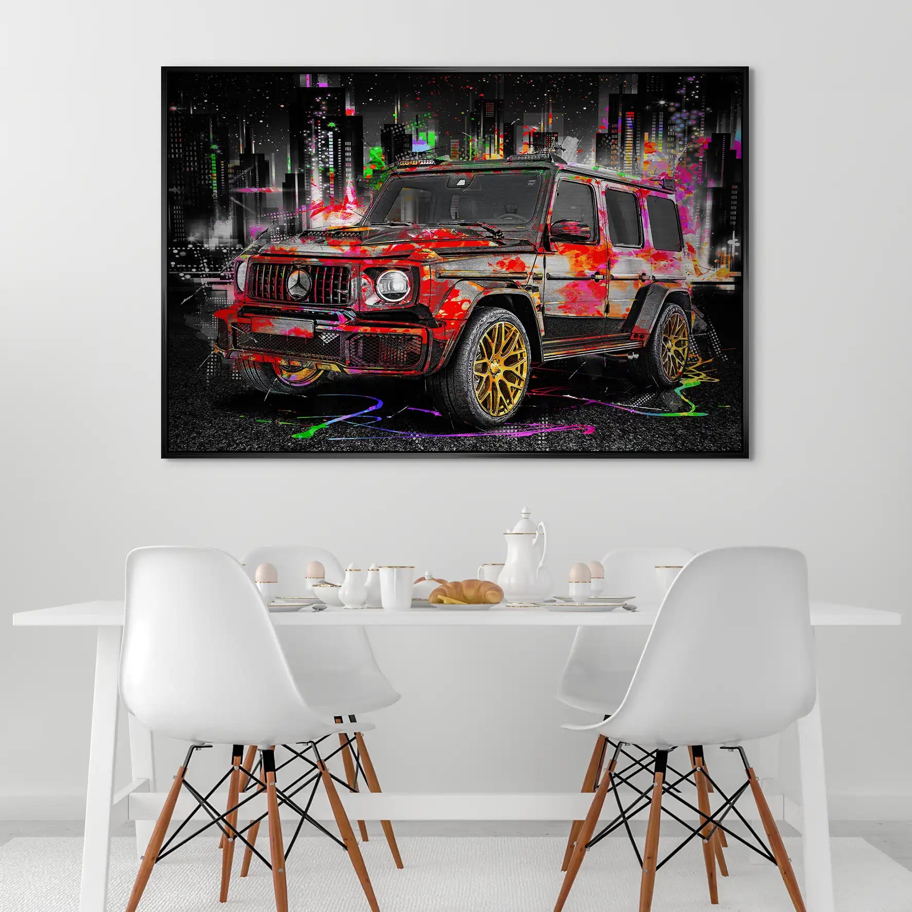 Mercedes G63 Abstrakt Color AluDibond Gebürstet INGALERIE