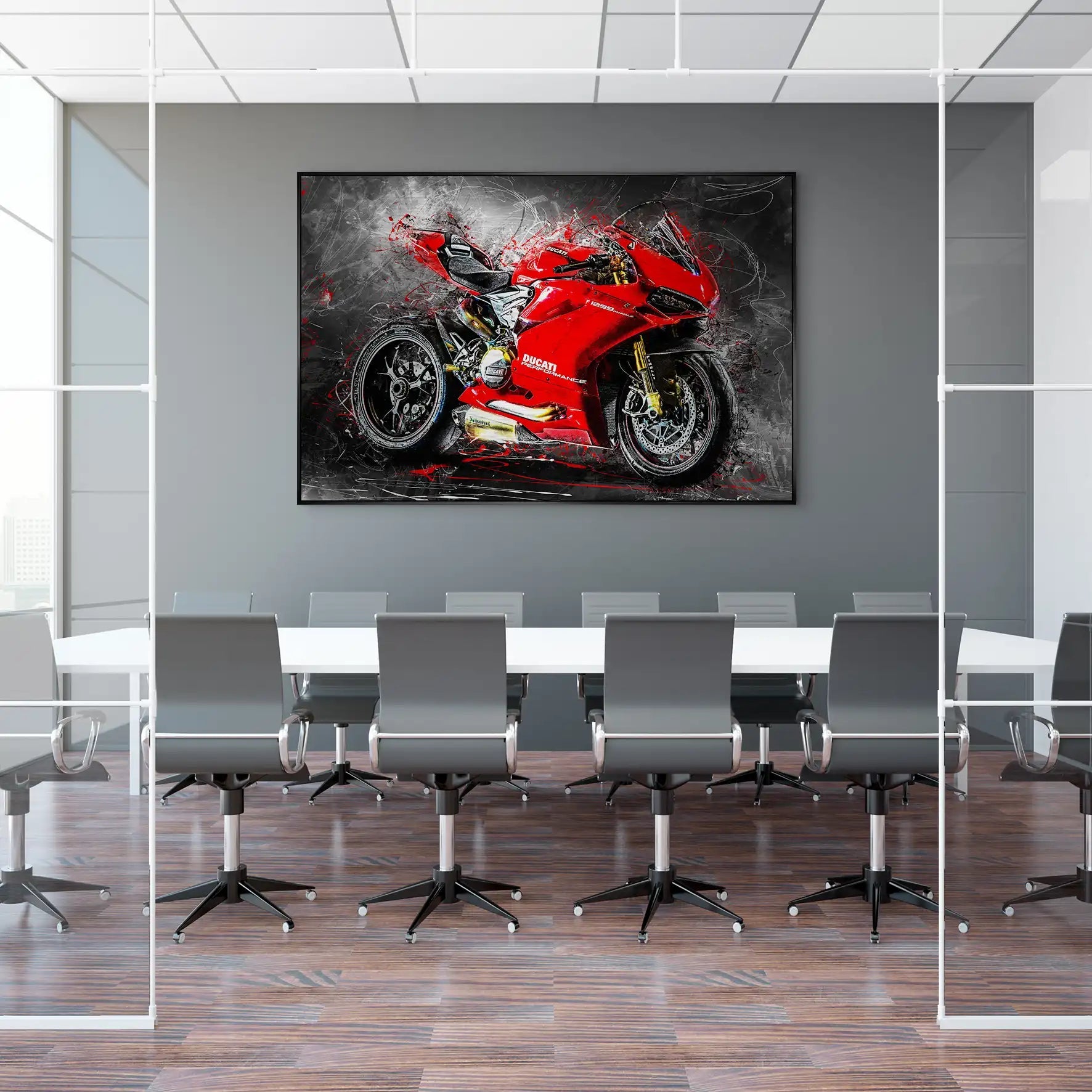 Ducati Panigale 1299 Abstrakt AluDibond Gebürstet INGALERIE