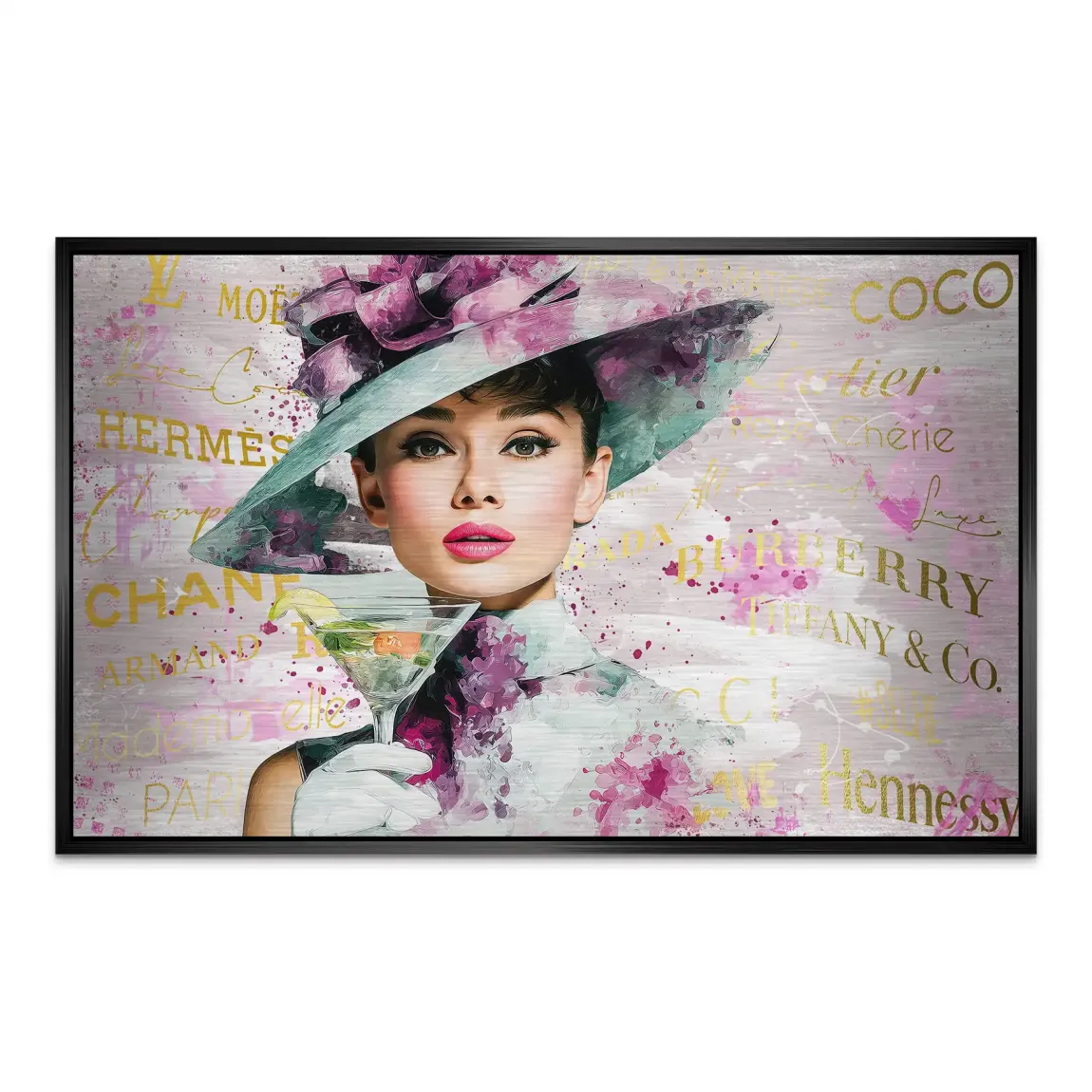 Audrey Hepburn Couture Elegance AluDibond Gebürstet