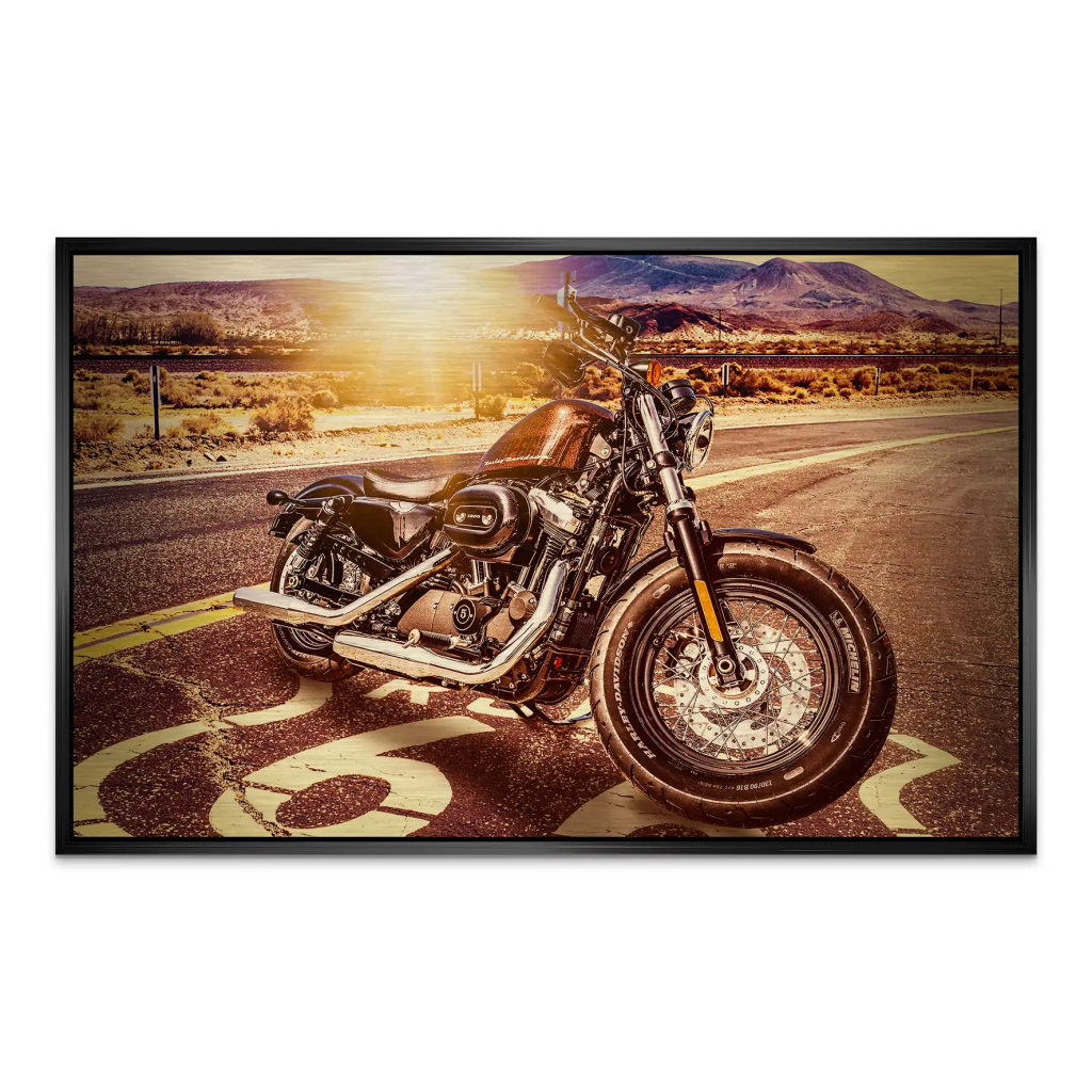Harley Road Heritage auf gebürstetem Aluminium INGALERIE