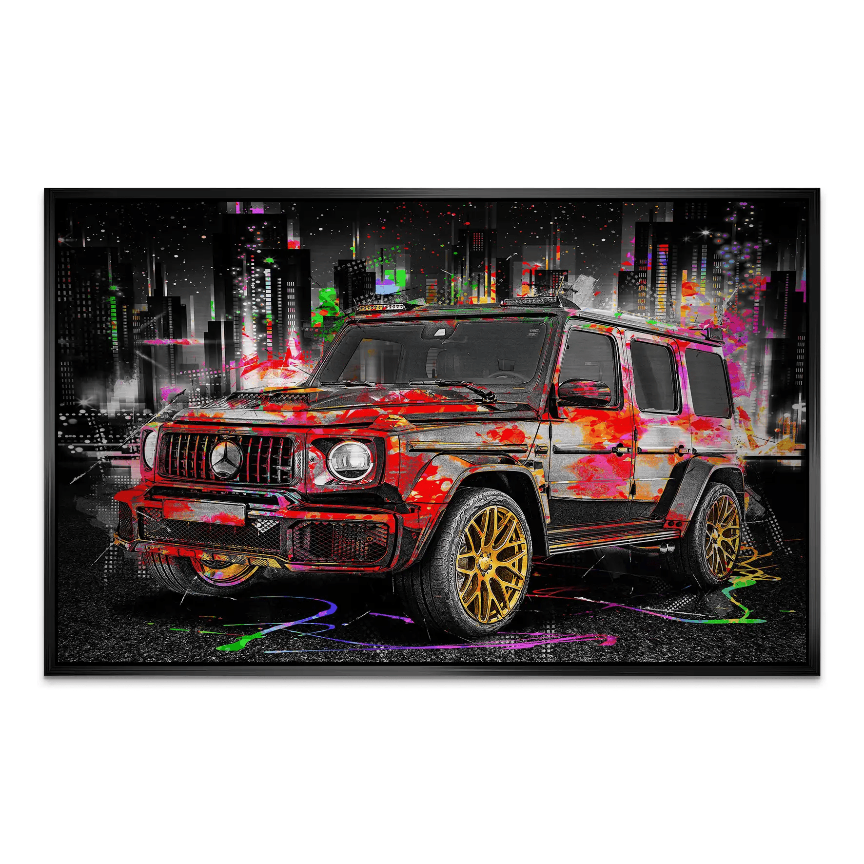 Mercedes G63 Abstrakt Color AluDibond Gebürstet INGALERIE