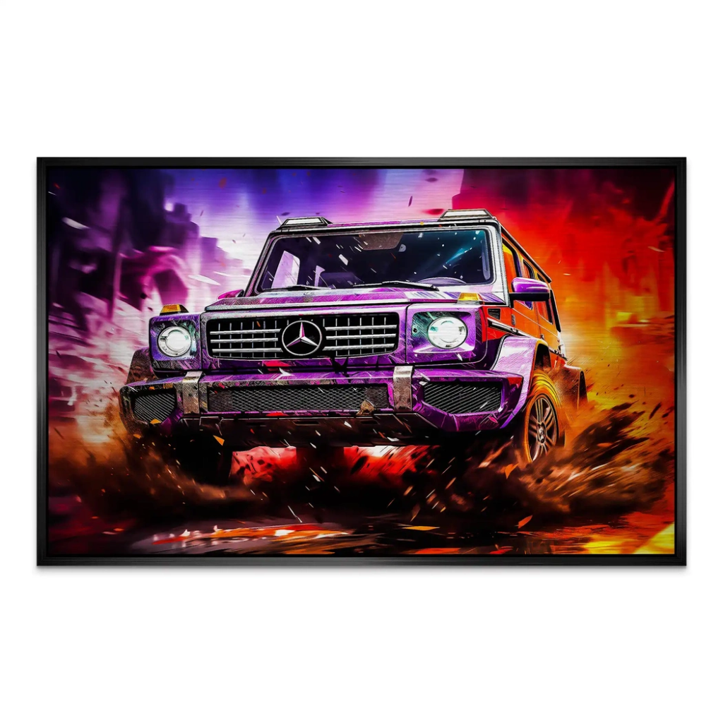 Mercedes G63 Abstrakt Offroad AluDibond Gebürstet INGALERIE