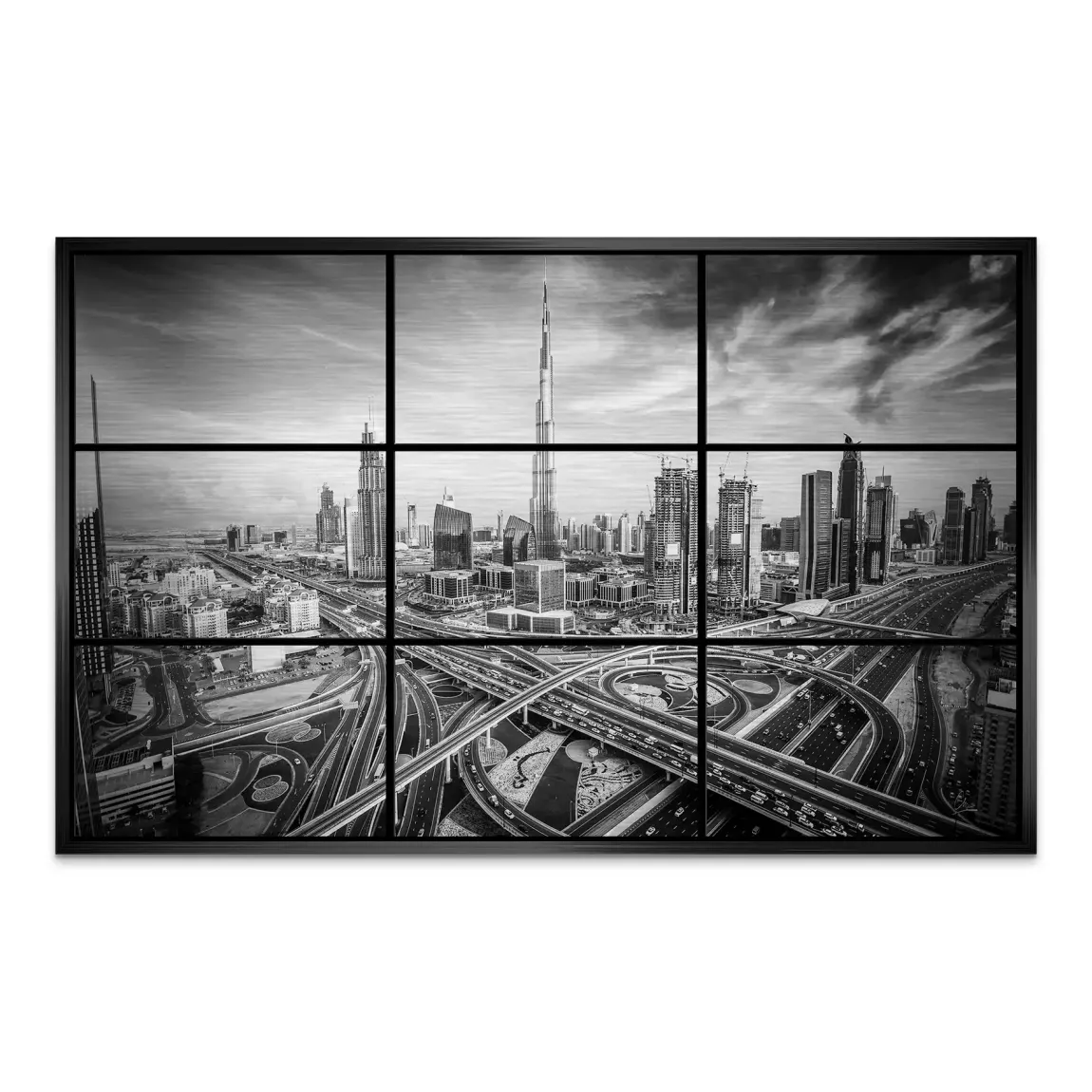 Skyline Noir Dubai AluDibond Gebürstet