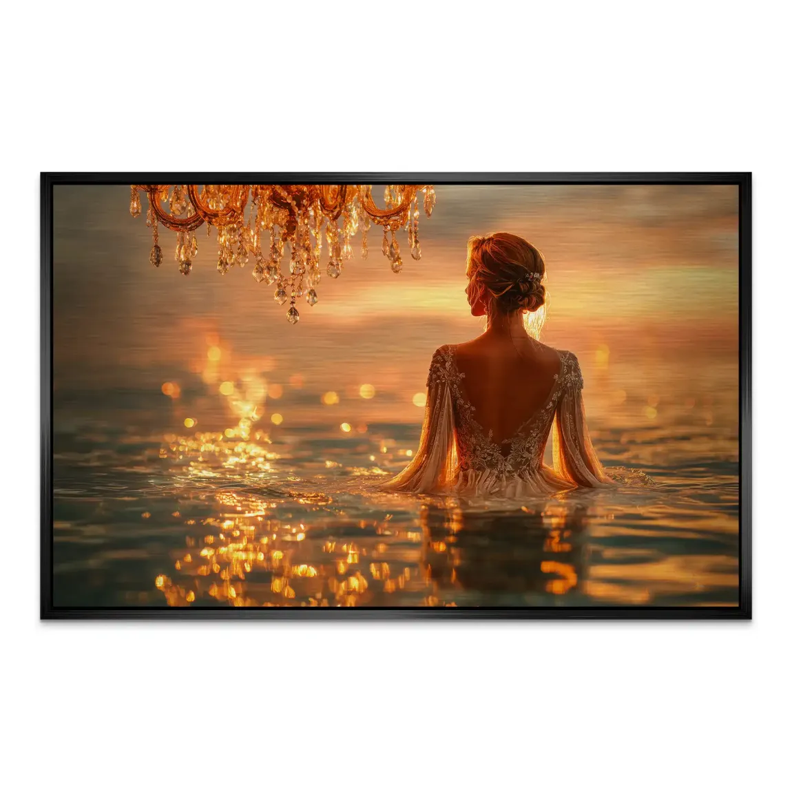 Golden Lights AluDibond Gebürstet