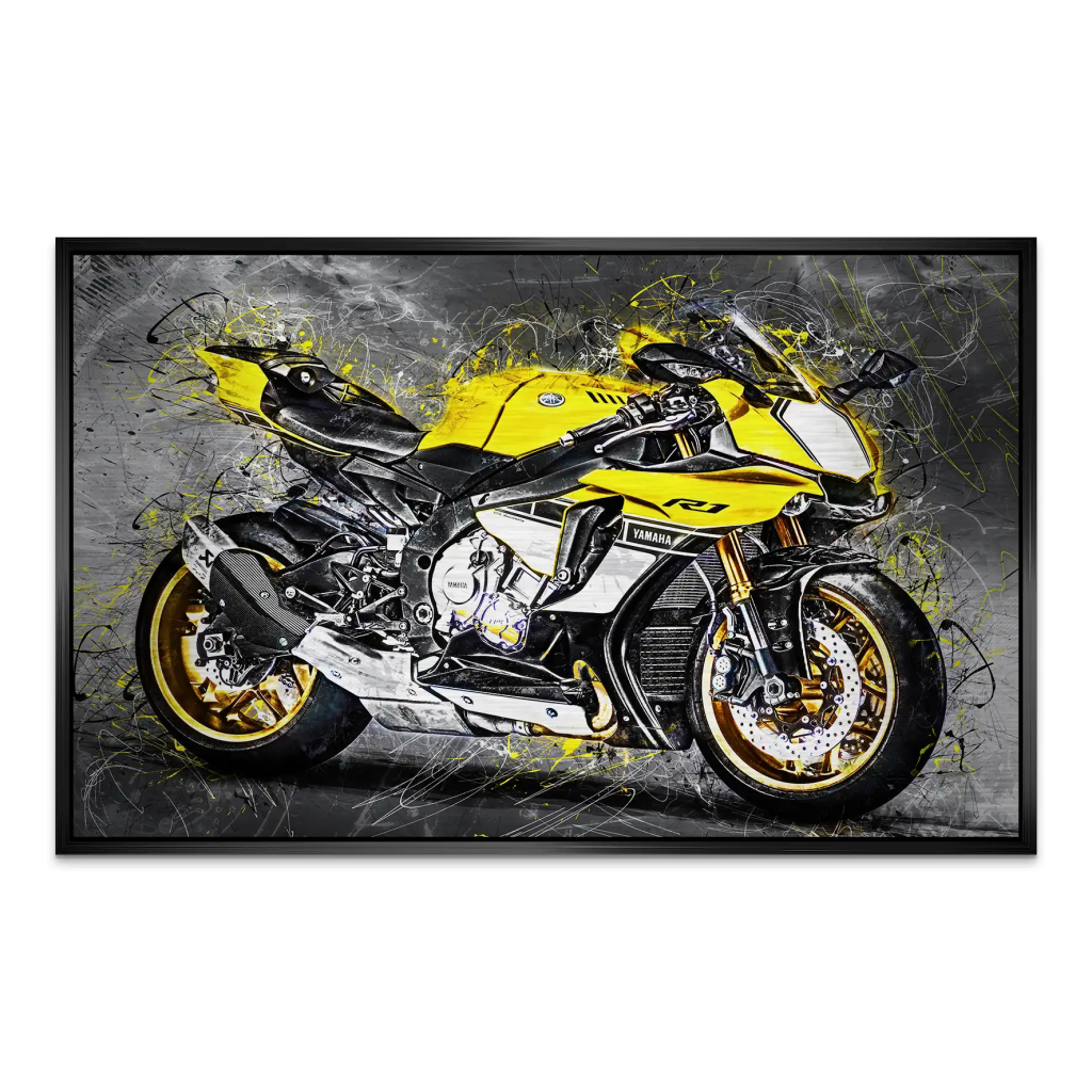 Yamaha R1 Abstrakt AluDibond Gebürstet INGALERIE