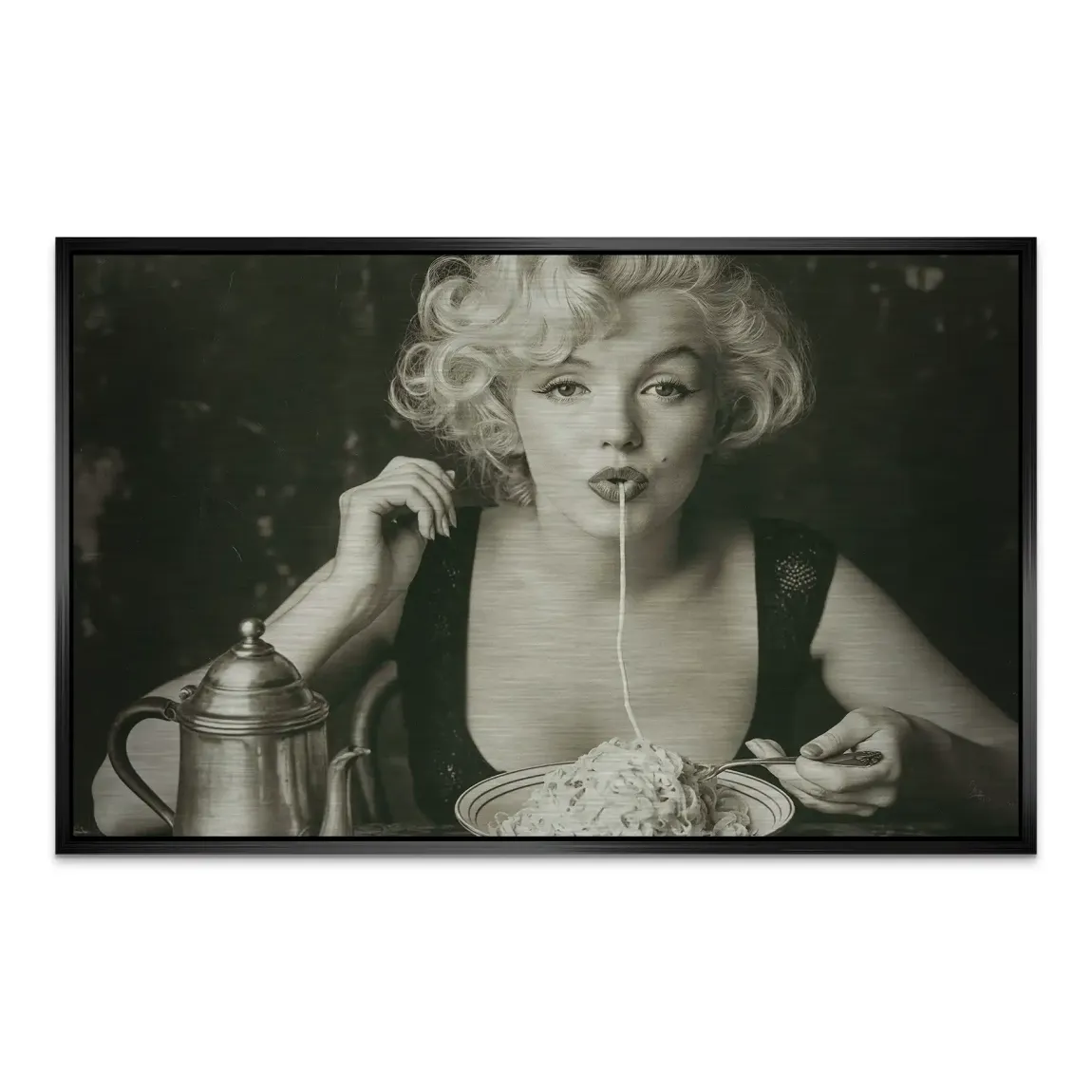 Marilyn Pasta Aluminiumbild gebürstet