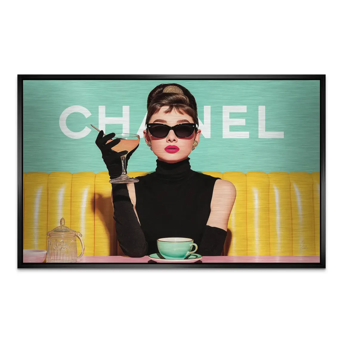 Audrey Hepburn de Luxe AluDibond Gebürstet