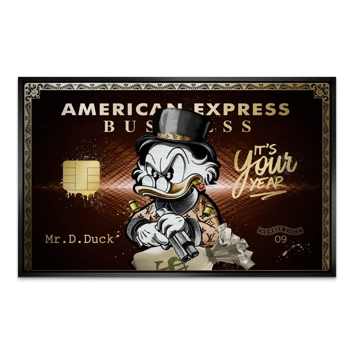 Dagobert Gold Business AluDibond Gebürstet