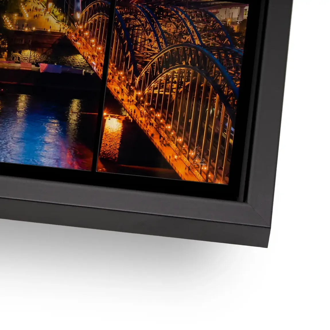 Köln City Lights Alu Gebürstet Bild