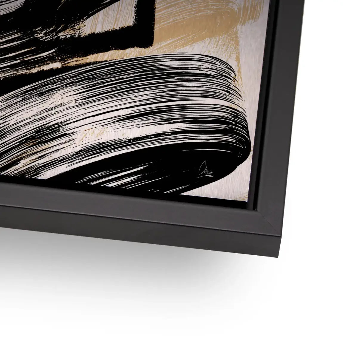 Black Motion Abstrakt Alu Gebürstet Bild